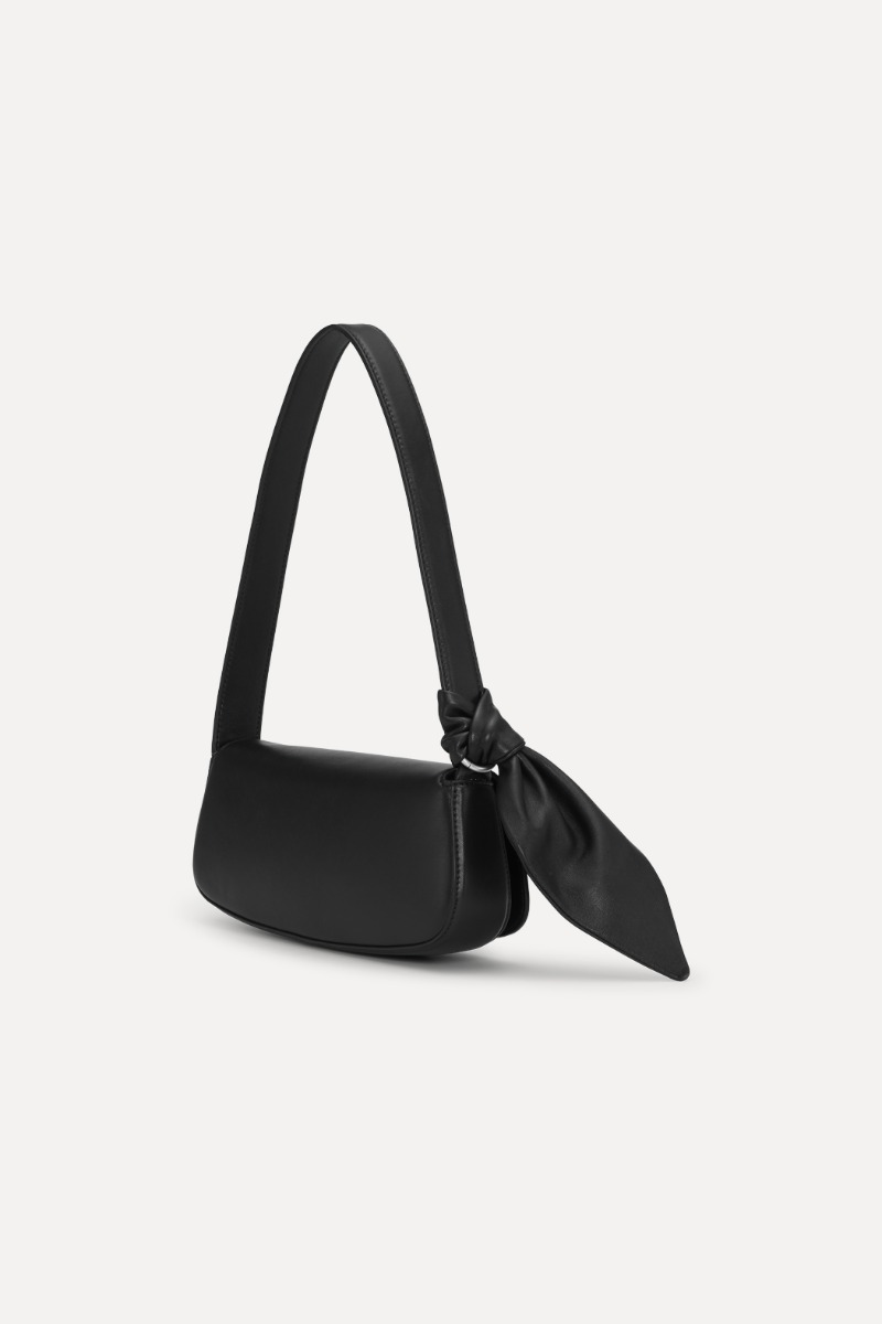 The Scarf Bag Black Leather - ROTATE Birger Christensen