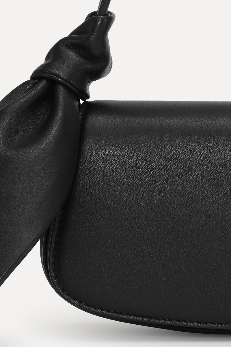 The Scarf Bag Black Leather - ROTATE Birger Christensen