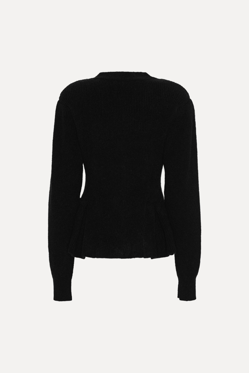 Knit Peplum Cardigan Black - ROTATE Birger Christensen