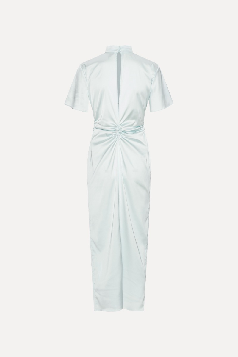 rotate birger christensen gathered metallic stretch knit midi dress Buy Rotate Birger Christensen Blue Turquoise Gathered Metallic Stretch-Knit  Dress For Women Online