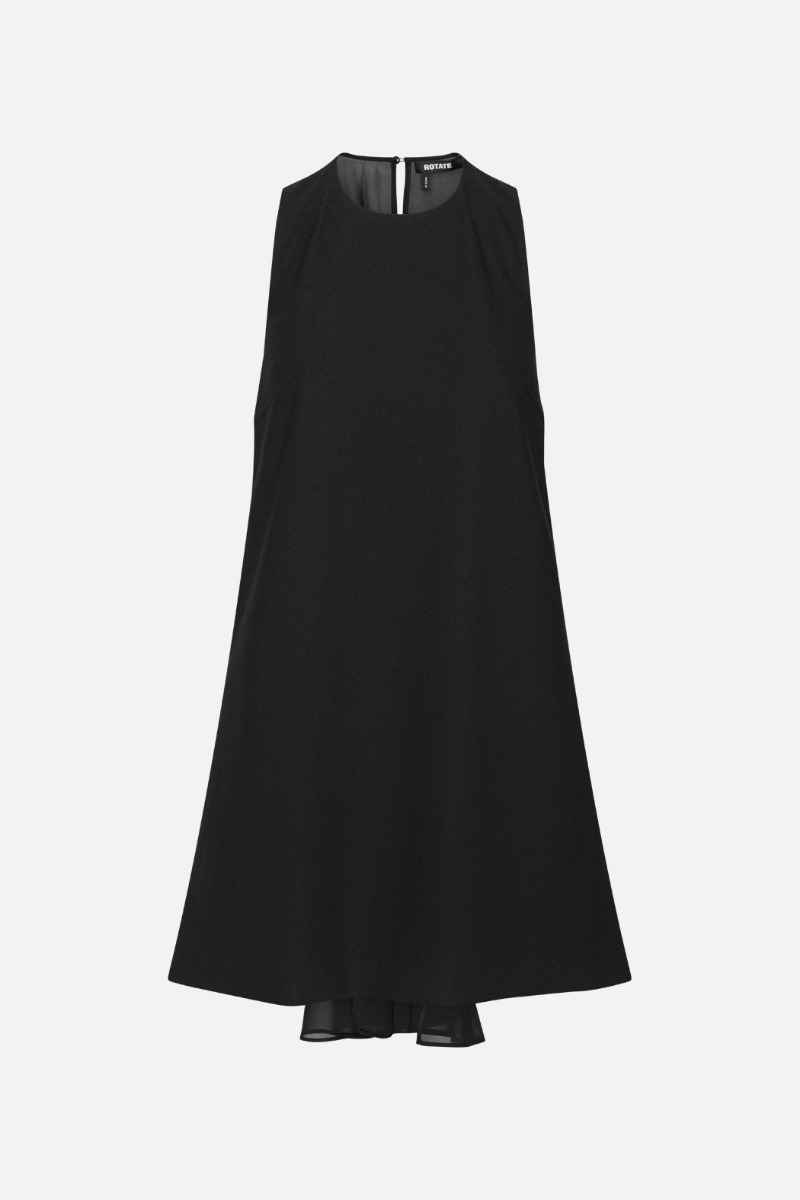 Crepe Mini A-line Dress Black - ROTATE Birger Christensen