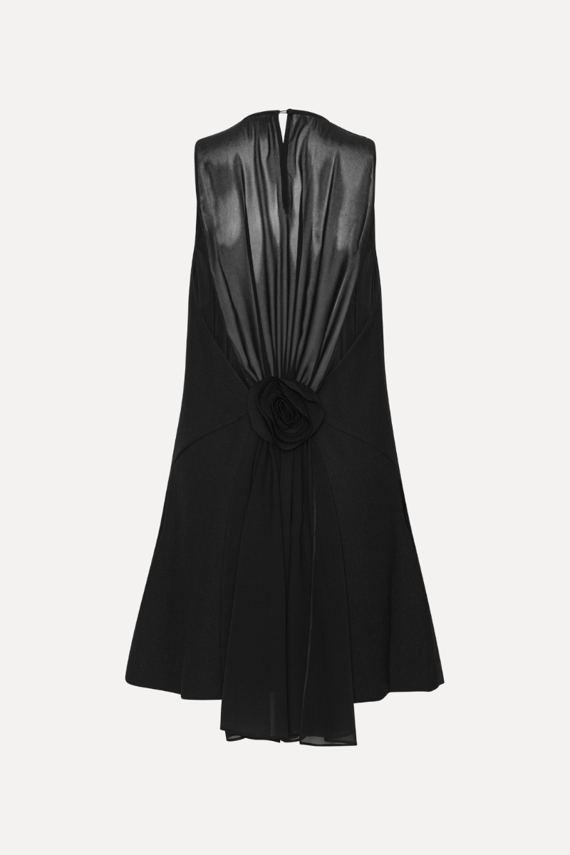 Crepe Mini A-line Dress Black - ROTATE Birger Christensen
