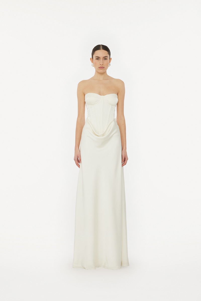 floral chiffon maxi dress with sleeves Nuichan women's modest maxi dress, long sleeve dress in chiffon fabric main image 0