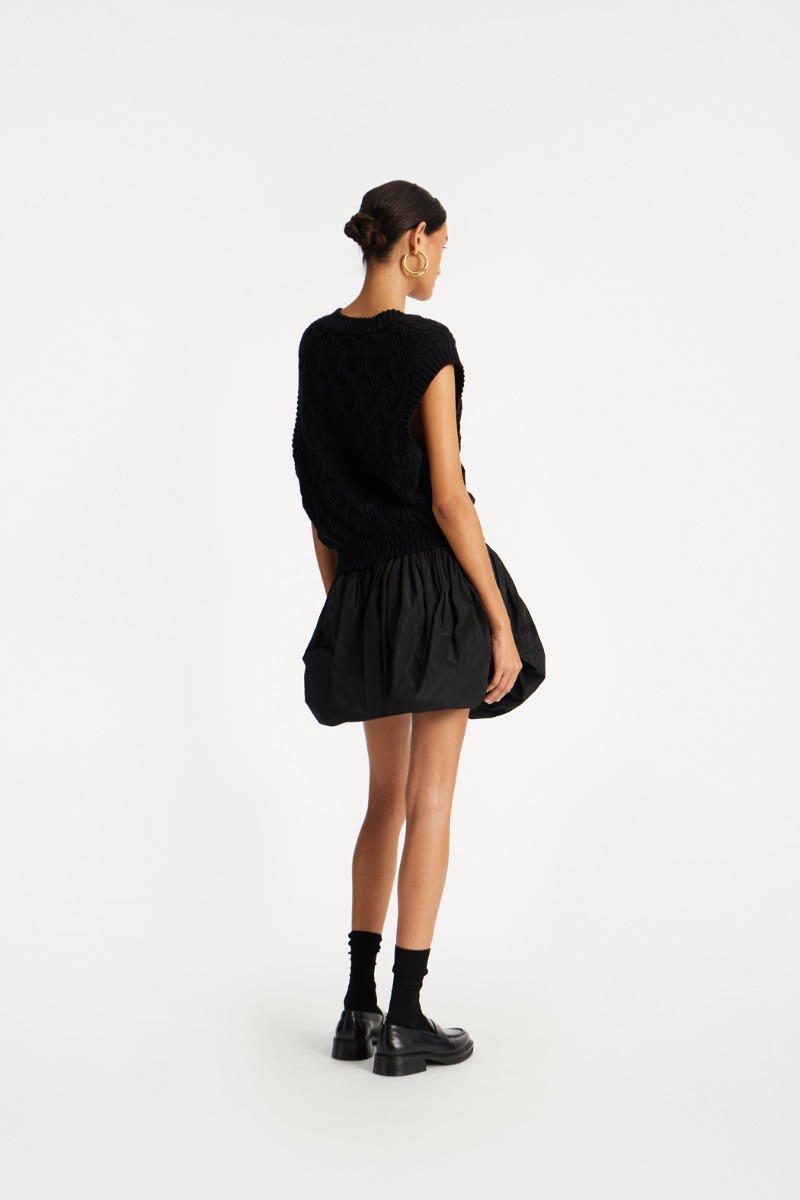Mini Balloon Skirt Black - ROTATE Birger Christensen Mini Balloon Skirt Black - ROTATE Birger Christensen