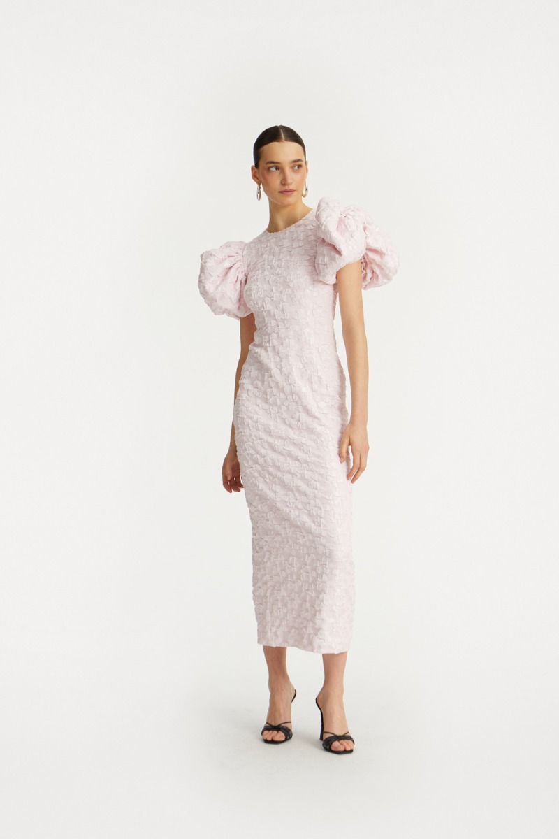 bubble hem midi dress VIVIJI BUTTON DOWN FRONT BUBBLE HEM MIDI DRESS – Mable Clothing