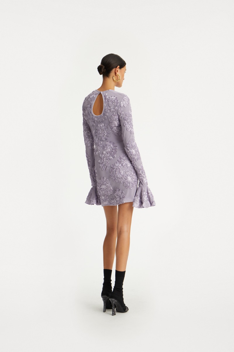 rotate 3d mesh dress 3d Mesh Mini Dress Purple