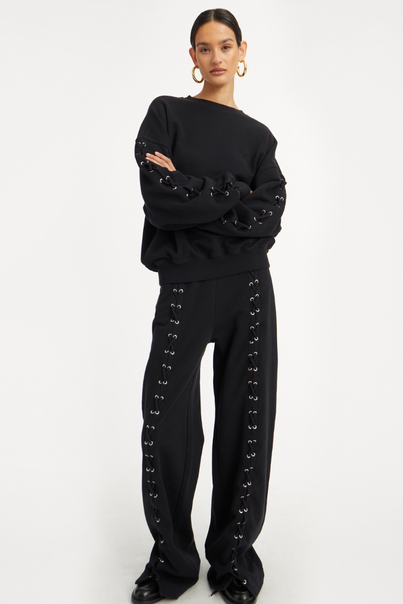 Lacing Sweatpants Black - ROTATE Birger Christensen
