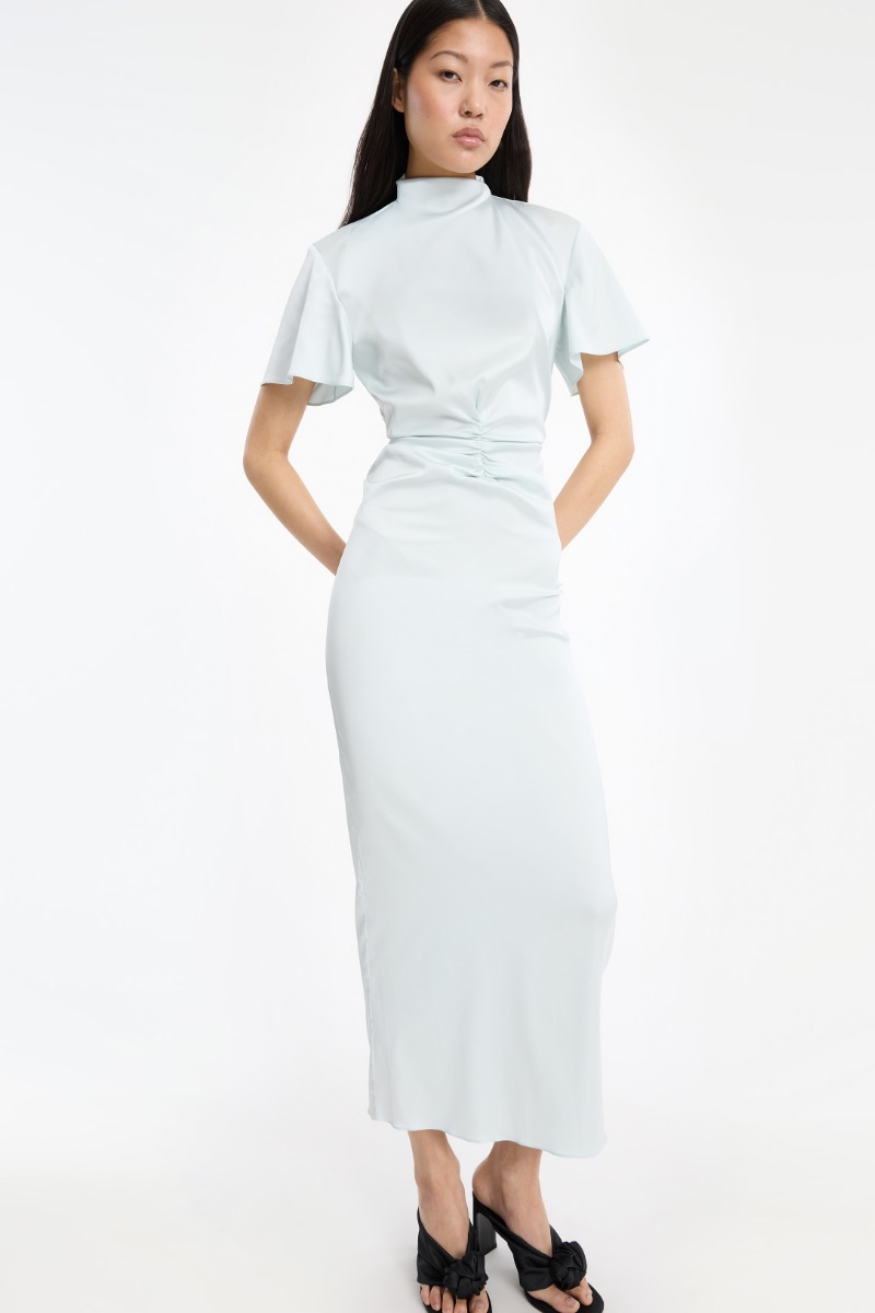 rotate birger christensen gathered metallic stretch knit midi dress Rotate Is the Affordable Fashion Brand to Know in 2019