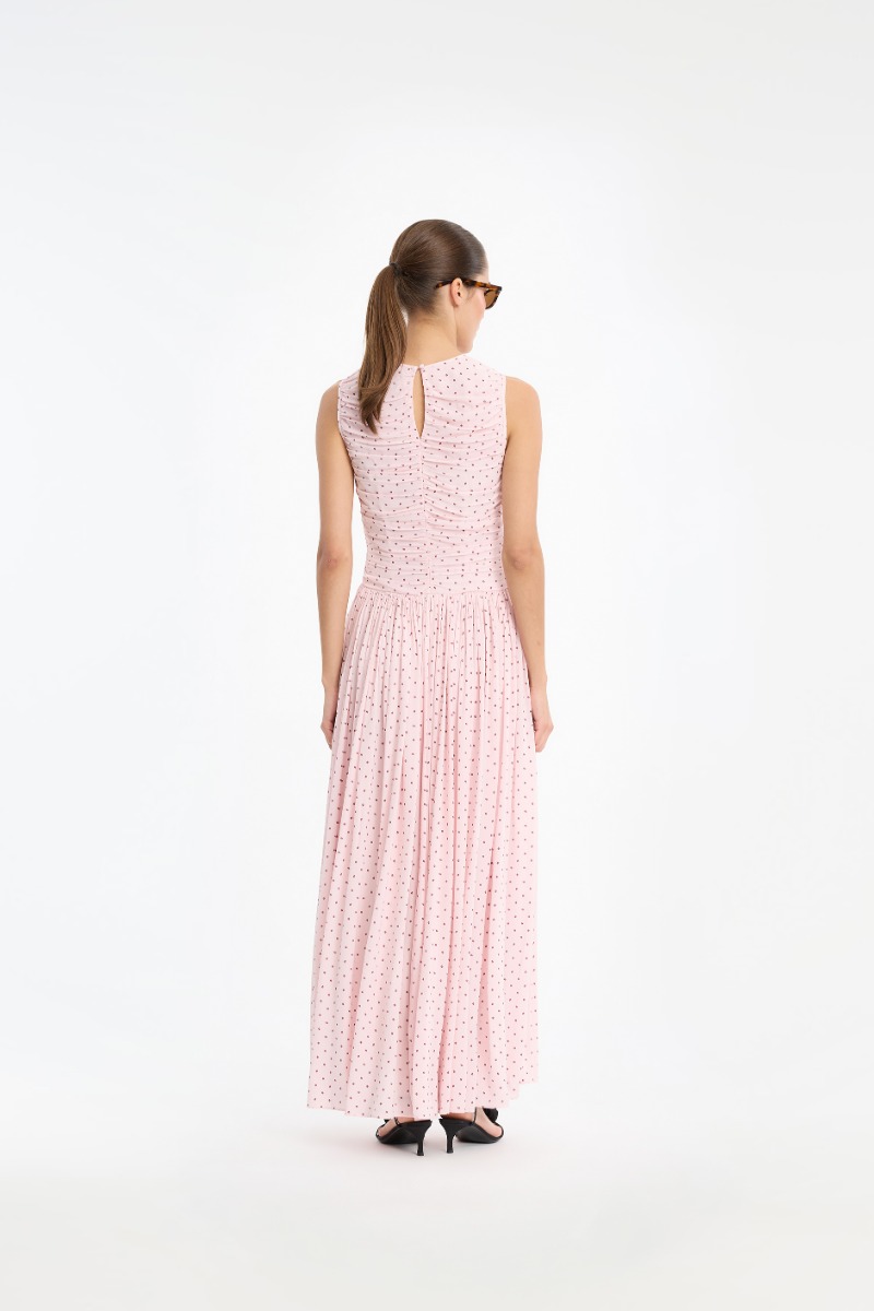 Ns Ruched Dress Pink - ROTATE Birger Christensen Ns Ruched Dress Pink - ROTATE Birger Christensen