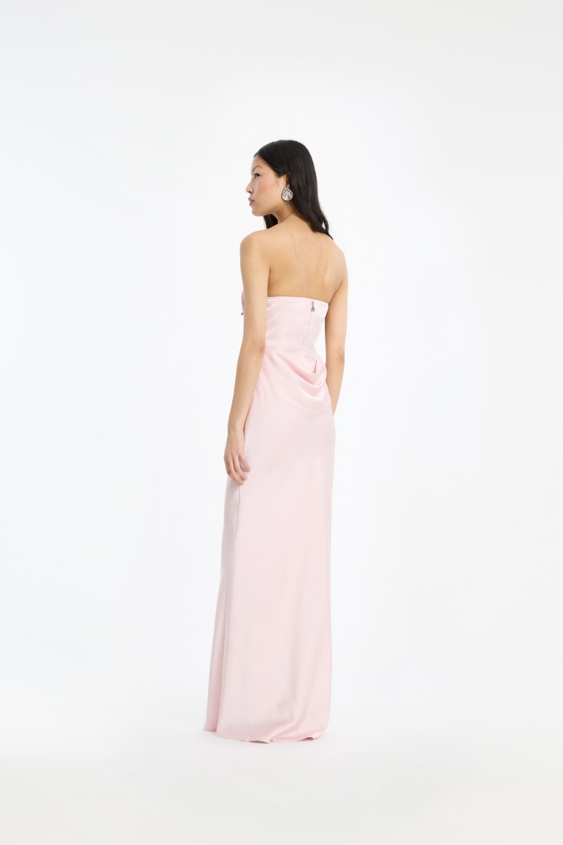 irene faux wrap brushed knit maxi dress Petal and Pup Irene Long Sleeve Midi Dress