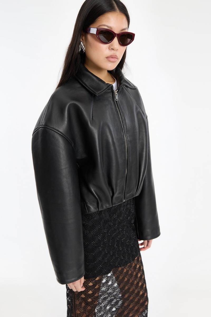 Collared Boxy Jacket Black - ROTATE Birger Christensen