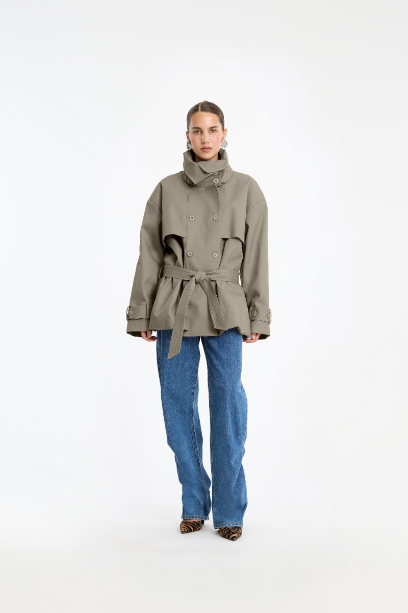Short Trench Coat Aluminum - ROTATE Birger Christensen