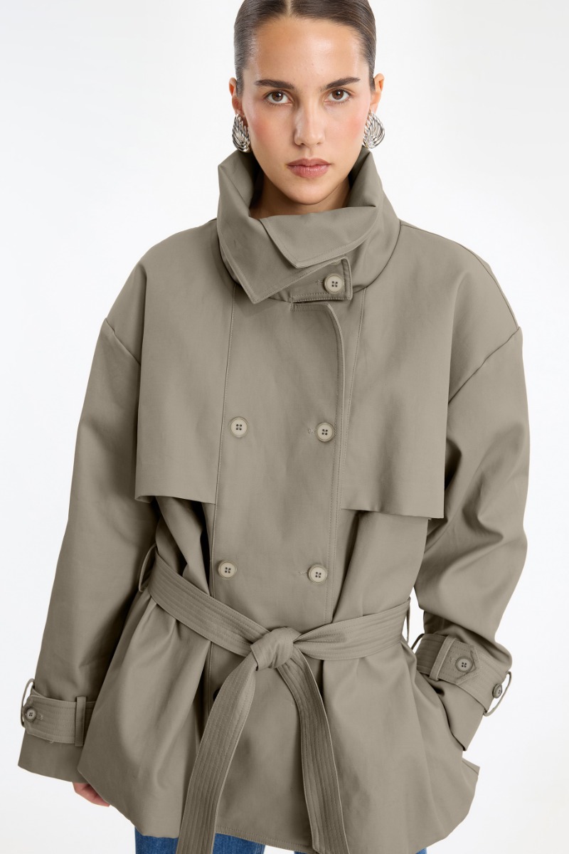 Short Trench Coat Aluminum - ROTATE Birger Christensen