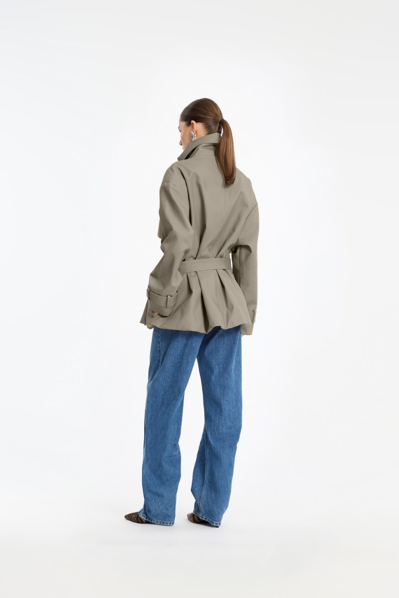 Short Trench Coat Aluminum - ROTATE Birger Christensen
