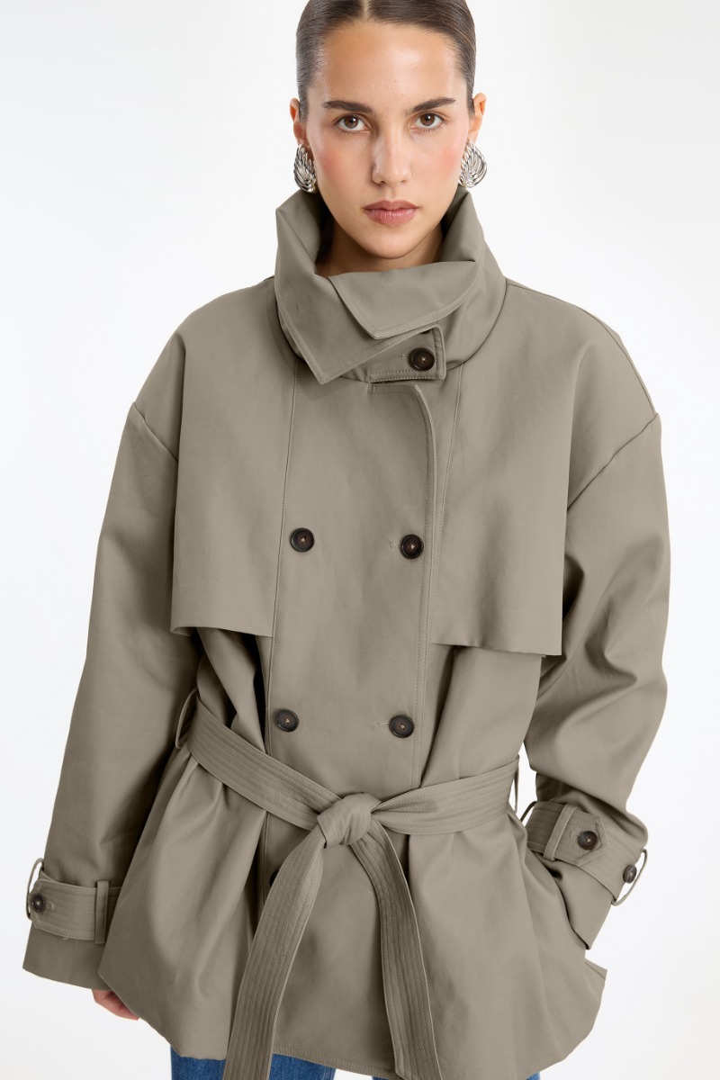 Short Trench Coat Aluminum - ROTATE Birger Christensen